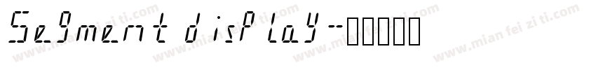 Segment display字体转换